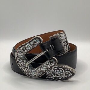 🩶NWOT🖤 Ariat Cheyenne Black Genuine Leather Belt